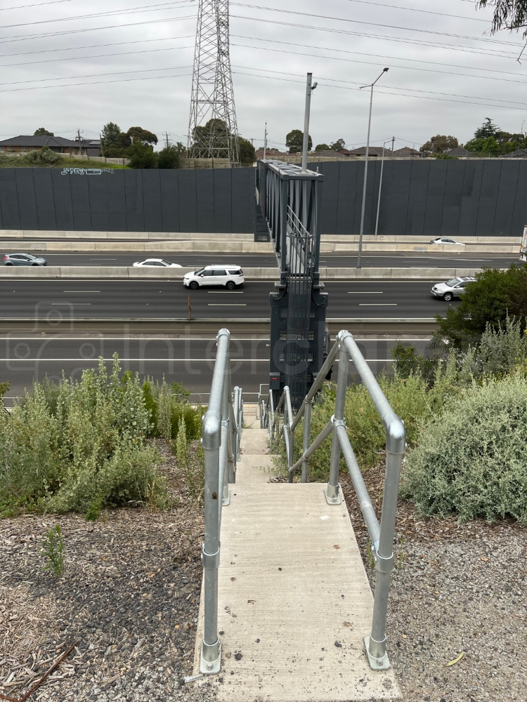 Interclamp tube clamp handrail systems installed on highway maintenance points